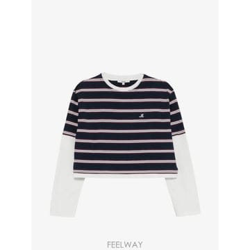 26 FW 마쥬 스트라이프 크롭 티셔츠 MFPTS01077 TP459178753