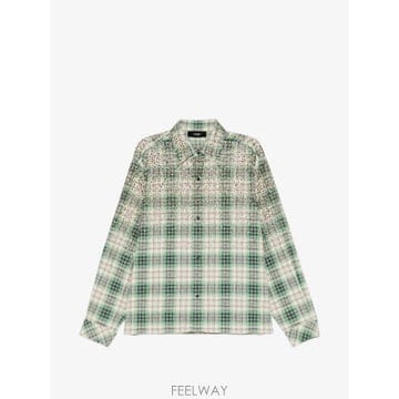 26 FW 아미리 스터드 장식 체크 셔츠 AM426SH054004M TP459573341