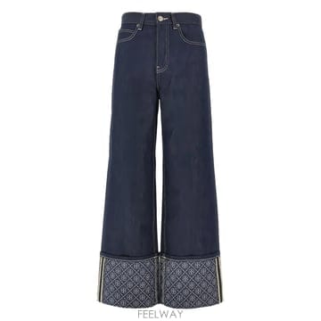 26 FW 토리버치 T 모노그램 배색 커프 스트레이트 레진 177734 TP456933237