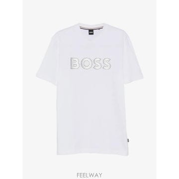 26 FW 보스 C톰슨 로고 패치 티셔츠 50565630 TP457846186