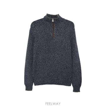 26 FW Fedeli 긴소매 쿼터 지퍼 스웨터 MU006489 TP457844064