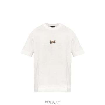 26 FW 아르마니 로고 패치 반소매 티셔츠 EM007040AF10017 TP456749148