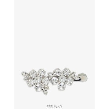 26 FW 시몬 로샤 헬레보어 플라워 크리스털 장식 헤어 핀 CLP550907PEARLCRYSTAL TP45