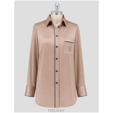 인더샵 Kiton 키톤 브라운 셔츠   블라우스