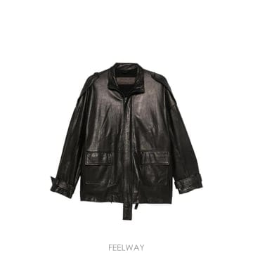 조르지오 브라토 레더 에폴렛 재킷