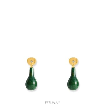 인더샵 Toteme 토템 그린 골드 귀걸이