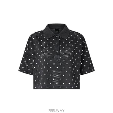 26 FW PINKO 시퀸 장식 폴로 탑 106855A3BC TP454516851