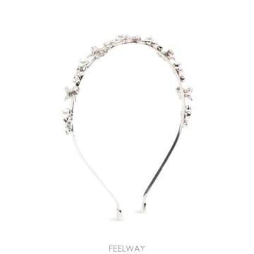 26 FW 셀프포트레이트 보우 디테일 크리스털 장식 머리띠 AW26605HSL TP456694086