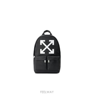 인더샵 Off-White 오프화이트 블랙 백팩