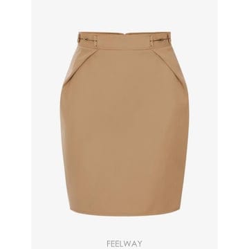 26 FW Elisabetta Franchi 개버딘 패브릭 주얼 홀스빗 미니 스커트 GO25067E2 TP4