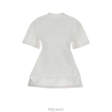 인더샵 ALAIA 알라이아 화이트 반팔 티셔츠