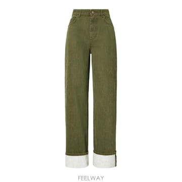 인더샵 Tory Burch 토리버치 그린 데님 팬츠