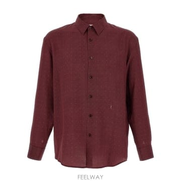 인더샵 SAINT LAURENT 생로랑 버건디 셔츠