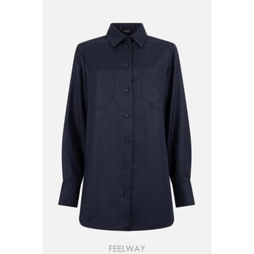 인더샵 Kiton 키톤 블루 셔츠   블라우스