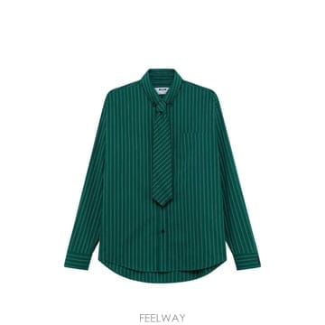 26 FW 엠에스지엠 핀스트라이프 타이 디테일 셔츠 4140ME02267505 TP456767200