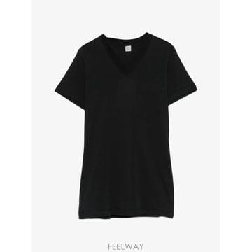 당일배송 토템 V넥 골지 코튼 티셔츠