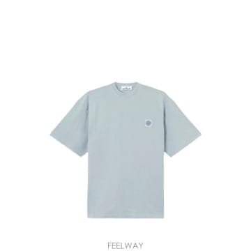 당일배송 스톤아일랜드 2100030 콤브 오가닉 코튼 저지 레귤러 핏 컴퍼스 패치 티셔츠