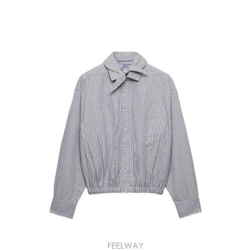 26 FW 프라다 마드라스 패브릭 셔츠 P484IXSOOO6134 TP457361365