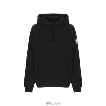 당일배송 캐나다구스 로고 패치 드로스트링 후디