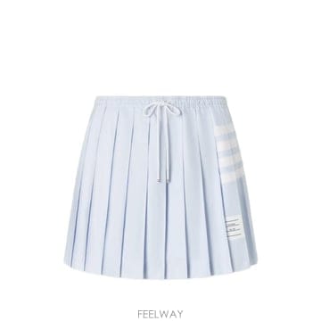 당일배송 톰브라운 옥스포드 4 바 드로스트링 플리츠 미니 스커트