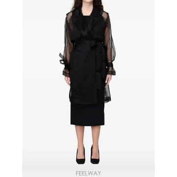 26 FW PINKO 시스루 트렌치 코트 106614A2DJ TP456880167