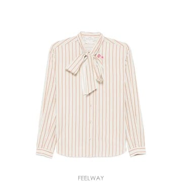 26 FW Forte Forte 스트라이프 보우 셔츠 15325TRISMYSHIRT TP457835343