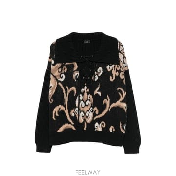 26 FW 에트로 인타르시아 니트 레이스업 스웨터 WRKE0326AQ12U TP457474245