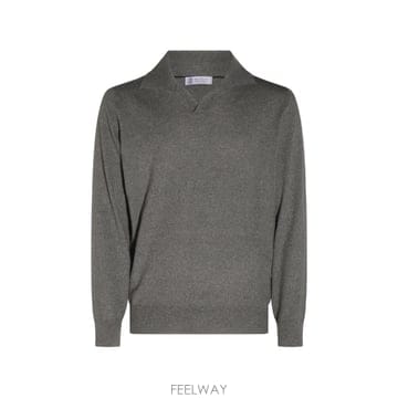 26 FW 브루넬로 쿠치넬리 캐시미어 폴로 칼라 스웨터 MQS203805CUQ55 TP457165832