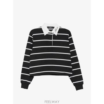 당일배송 아미리 스트라이프 긴소매 폴로 탑