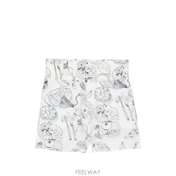 당일배송 쟈크뮈스 그래픽 프린트 하이웨이스트 쇼츠