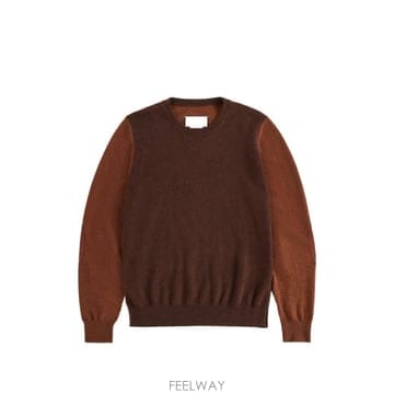 당일배송 메종마르지엘라 투톤 울 크루 넥 탑