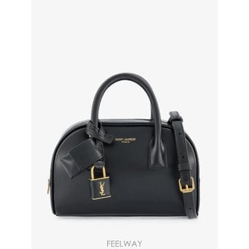 당일배송 생로랑 logo plaque leather tote bag