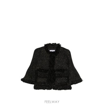 26 FW 사카이 트위드 이펙트 프린지 재킷 2608772 TP459145790