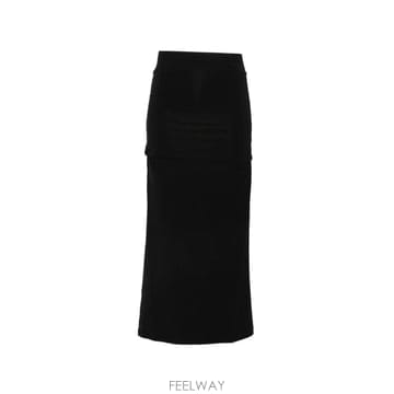 당일배송 토템 드레이프 미디 스커트