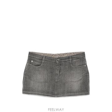 26 FW 에르마노설비노 헤링본 패턴 미니 데님 스커트 D497O302XQA TP457162634