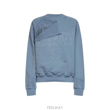 당일배송 메종마르지엘라 디컨스트럭티드 로고 프린트 스웨트셔츠