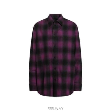 발렌시아가 체크 패턴 셔츠