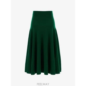 톰포드 캐시미어 플레어 미디 스커트