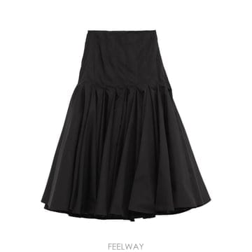 당일배송 쟈크뮈스 아가베 주름 미디 스커트
