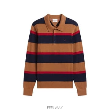 26 FW 타미힐피거 스트라이프 폴로 칼라 스웨터 MW0MW36519 TP458242961