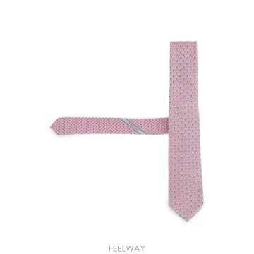 당일배송 페라가모 그래픽 프린트 실크 넥타이