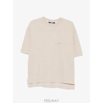 당일배송 쟈크뮈스 로고 패치 반소매 티셔츠