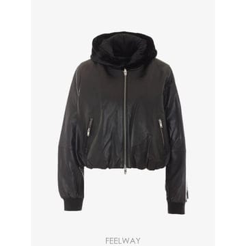 26 FW 무스너클 카르댕 후드 레더 봄버 재킷 M35LL303292 TP457828858