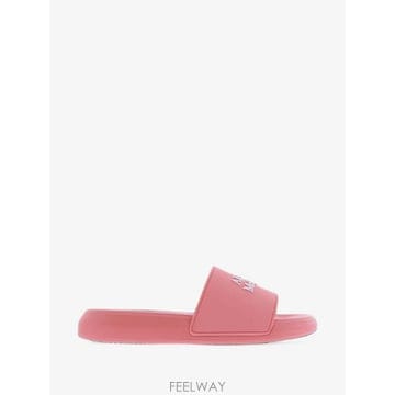 당일배송 Alexander McQueen open toe logo embossed slides