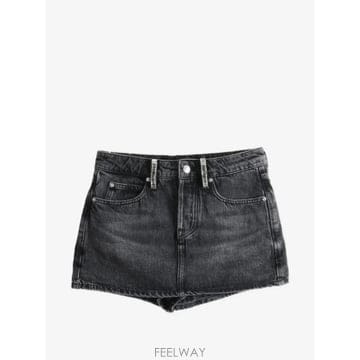 당일배송 알렉산더왕 크리스털 장식 에이지드 이펙트 스커트