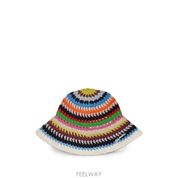 GANNI ���Ϲ�� ���� striped crochet bucket hat���Ϲ�� ���� striped crochet bucket hat