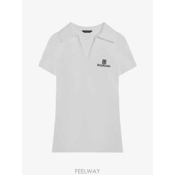 발렌시아가 로고 자수 폴로 셔츠