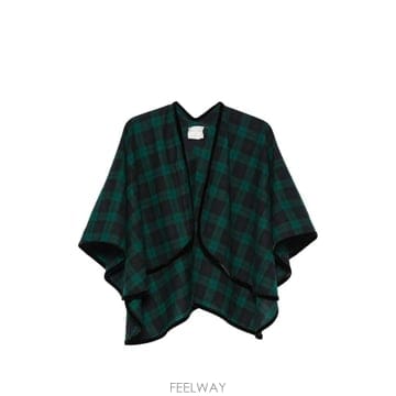 26 FW Forte Forte 타탄 벨벳 트리밍 스카프 15342MYSCARF TP458240580
