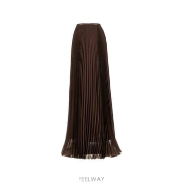 Valentino ���Ϲ�� �߷�Ƽ�� ����ٴ� pleated silk maxi skirt���Ϲ�� �߷�Ƽ�� ����ٴ� pleated silk maxi skirt