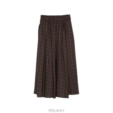 26 FW 아스페시 체크 플레어 미디 스커트 2289E853 TP459141340